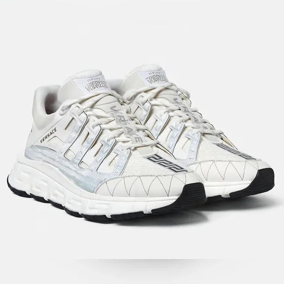 Versace WMNS Trigreca 'White Low-top Sneakers Women's 38.8 US Size 8 (NIB) - Picture 1 of 13